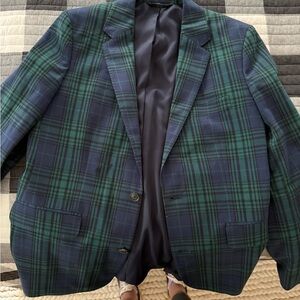 Vineyard Vines Green and Blue Tartan Sport Coat